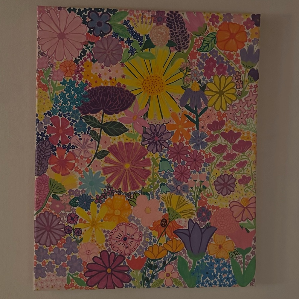 Colorful Floral Painting - Picture 2 of 8